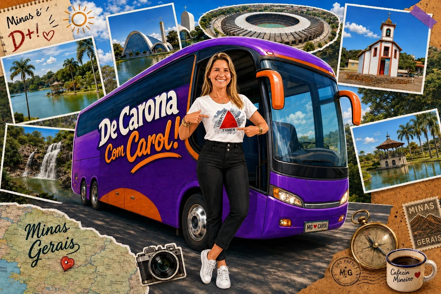 De Carona com a Carol, projeto itinerante por Minas Gerais